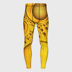 Тайтсы мужские Желтая объемная текстура, цвет: 3D-принт