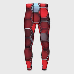 Мужские тайтсы Cyber hexagon red