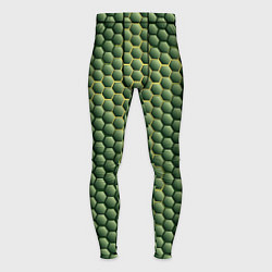 Тайтсы мужские Зеленая чешуя, цвет: 3D-принт