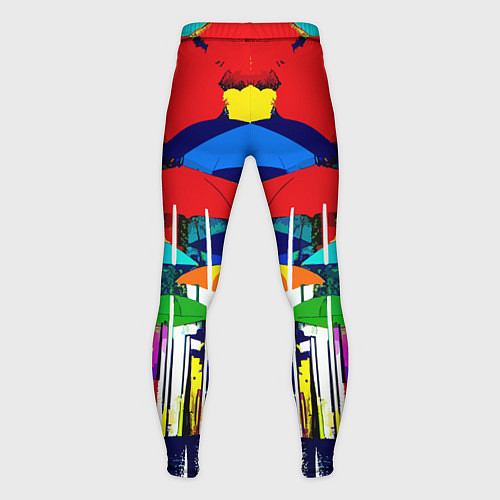 Мужские тайтсы Mirror pattern of umbrellas - pop art / 3D-принт – фото 2