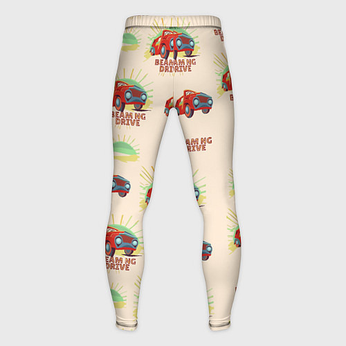 Мужские тайтсы Машина ретро / 3D-принт – фото 2