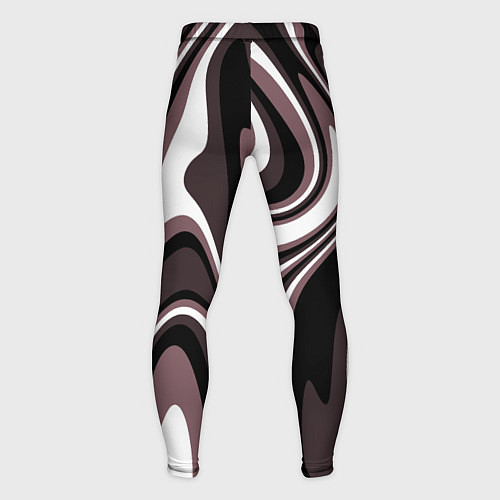 Мужские тайтсы Абстракция пыльно-розовый и чёрный / 3D-принт – фото 2