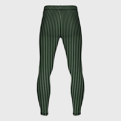 Мужские тайтсы Тёмно-зелёный тонкие полосы / 3D-принт – фото 2