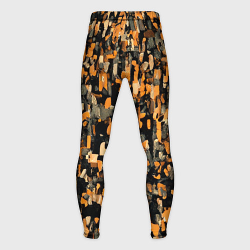 Мужские тайтсы Мазки коричневой краски / 3D-принт – фото 2