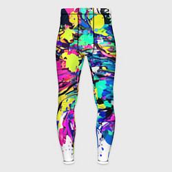 Тайтсы мужские Смелые мазки краски, цвет: 3D-принт