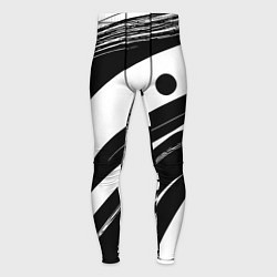 Тайтсы мужские Abstract black and white composition, цвет: 3D-принт