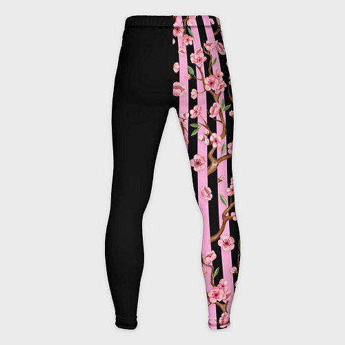 Мужские тайтсы Сакура и полосы / 3D-принт – фото 2