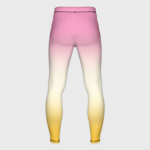 Мужские тайтсы Розовый бежевый желтый градиент / 3D-принт – фото 2