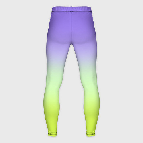 Мужские тайтсы Фиолетовый мятный и желто-зеленый градиент / 3D-принт – фото 2