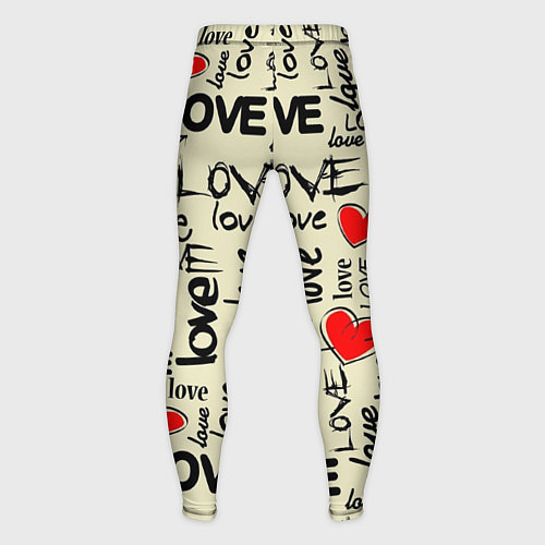 Мужские тайтсы Abstraction of love / 3D-принт – фото 2