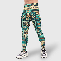 Тайтсы мужские Абстрактный паттерн в ацтекском стиле, цвет: 3D-принт — фото 2