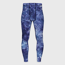 Тайтсы мужские Абстракция - sea blue, цвет: 3D-принт