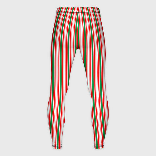 Мужские тайтсы Полоса красная зеленая / 3D-принт – фото 2