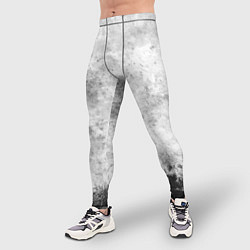 Тайтсы мужские Абстракция - black and white spot, цвет: 3D-принт — фото 2
