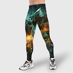 Тайтсы мужские Геометрический всплеск, цвет: 3D-принт — фото 2