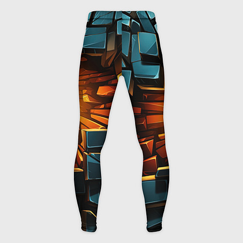Мужские тайтсы Геометрическая огненная яма иллюзия / 3D-принт – фото 2