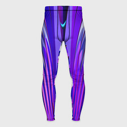 Тайтсы мужские Фиолетовые линии и полосы, цвет: 3D-принт