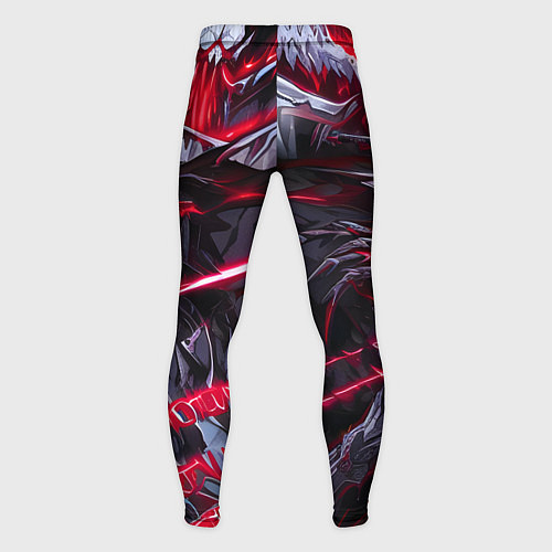 Мужские тайтсы Красная адская броня / 3D-принт – фото 2