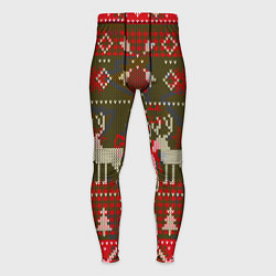 Тайтсы мужские Рождественский орнамент, цвет: 3D-принт