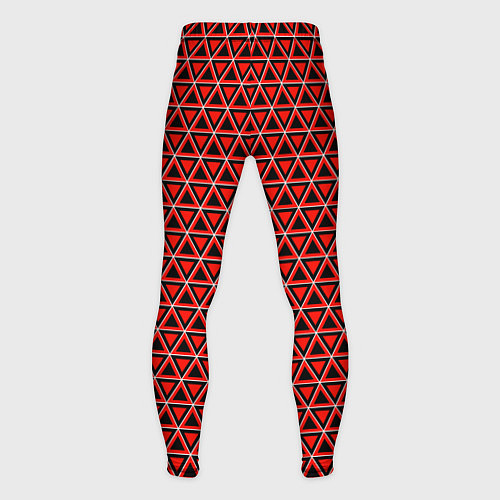 Мужские тайтсы Красные и чёрные треугольники / 3D-принт – фото 2