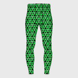 Тайтсы мужские Зелёные и чёрные треугольники, цвет: 3D-принт