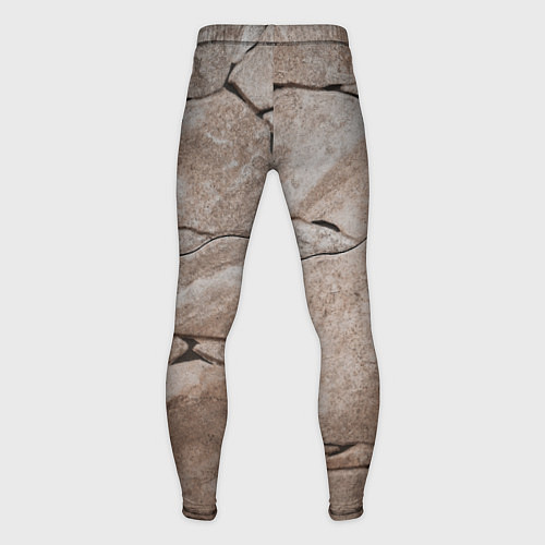 Мужские тайтсы Текстура бежевый горный камень / 3D-принт – фото 2