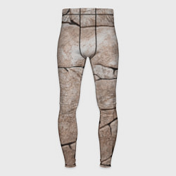 Мужские тайтсы Текстура бежевый горный камень