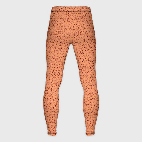 Мужские тайтсы Текстура однотонный тёмно-персиковый / 3D-принт – фото 2
