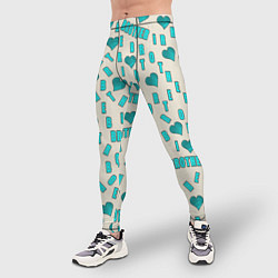 Тайтсы мужские Я люблю брата, буквы паттерн, цвет: 3D-принт — фото 2