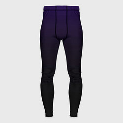 Тайтсы мужские Фиолетово-чёрный тёмный градиент, цвет: 3D-принт