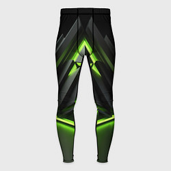 Тайтсы мужские Green black nvidia style, цвет: 3D-принт
