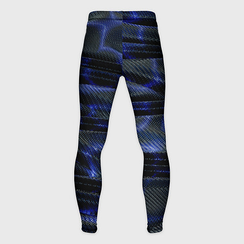 Мужские тайтсы Темно синие карбоновые волны / 3D-принт – фото 2