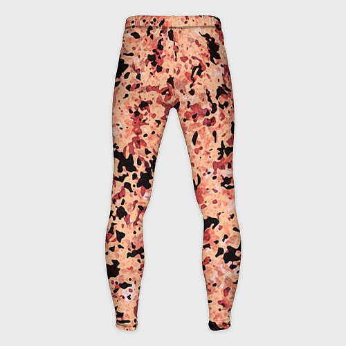 Мужские тайтсы Абстракция персиковый пятнистый / 3D-принт – фото 2