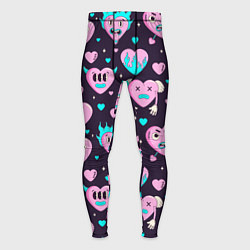 Мужские тайтсы Паттерн с арт сердцами