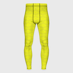 Тайтсы мужские Паттерн овалов на желтом, цвет: 3D-принт