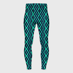 Мужские тайтсы Сине-зелёный волнистый