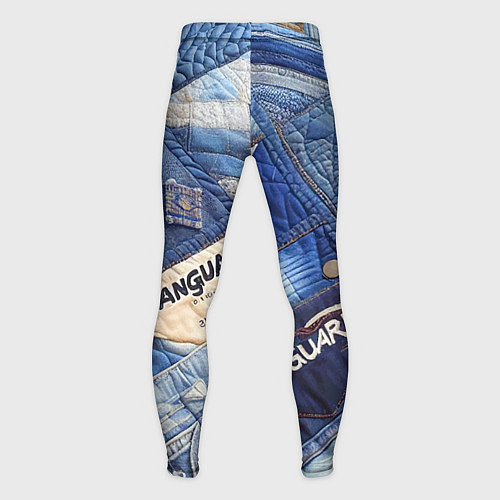 Мужские тайтсы Vanguard jeans patchwork - ai art / 3D-принт – фото 2