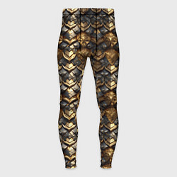 Тайтсы мужские Золотистая текстурная броня, цвет: 3D-принт