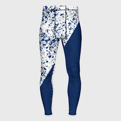 Тайтсы мужские Сине-белый пополам, цвет: 3D-принт