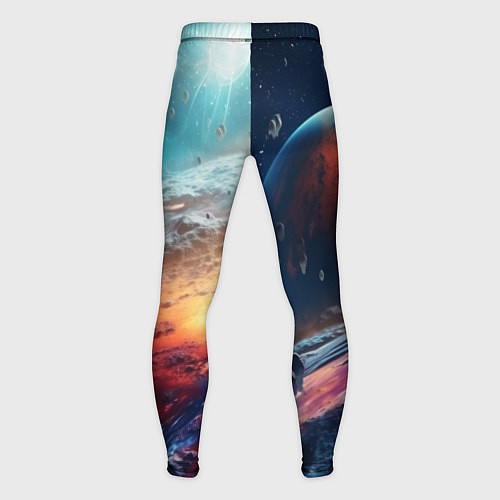 Мужские тайтсы Космос фантастическая планета / 3D-принт – фото 2