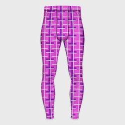 Тайтсы мужские Фиолетовые полосы, цвет: 3D-принт