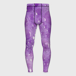 Тайтсы мужские Фиолетовая пена, цвет: 3D-принт