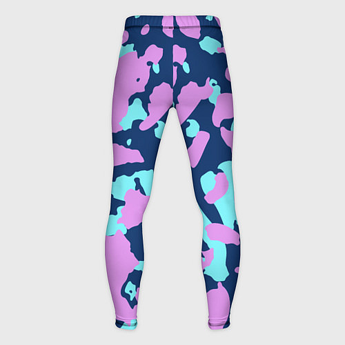 Мужские тайтсы Паттерн с сиреневыми и голубыми пятнами / 3D-принт – фото 2