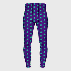 Тайтсы мужские Зеленые звезды паттерн, цвет: 3D-принт