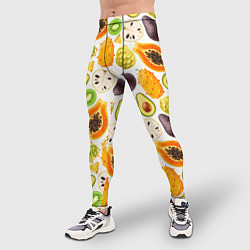 Тайтсы мужские Экзотический фруктовый узор, цвет: 3D-принт — фото 2