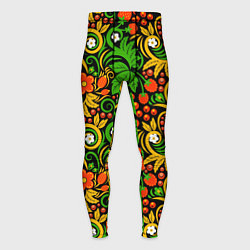 Тайтсы мужские Русский узор, цвет: 3D-принт