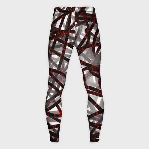 Мужские тайтсы Красные энергетические кабели / 3D-принт – фото 2