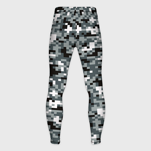 Мужские тайтсы Камуфляжные пиксели текстура / 3D-принт – фото 2