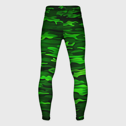 Мужские тайтсы Зелёные водоросли-камуфляж / 3D-принт – фото 2