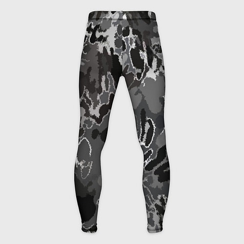 Мужские тайтсы Чёрно-серый абстракция / 3D-принт – фото 2